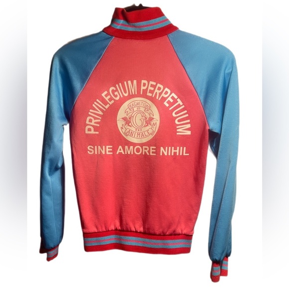 Authentic Girls Gucci Red Blue Designer Sweatshirt Ribbed Collar Back Logo 10 - Picture 3 of 6